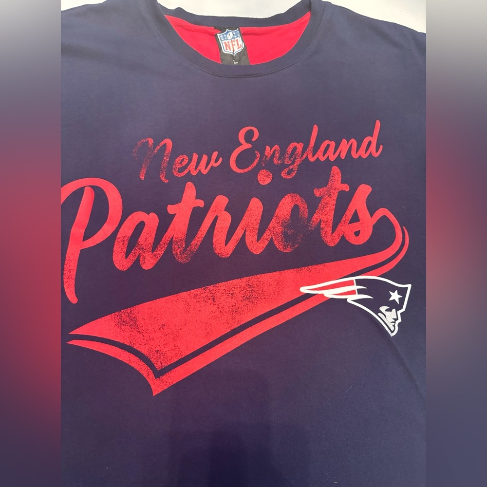 Men's New England Patriots Starter Navy/Red Finish Line Extreme Graphic #929